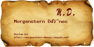 Morgenstern Dénes névjegykártya